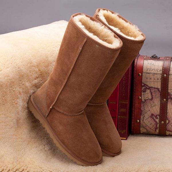 100% natural fur winter boots classic women snow boots genuine sheepskin leather female long warm wool high shoes, Black
100% natural fur winter boots classic women snow boots genuine sheepskin leather female long warm wool high shoes, Black