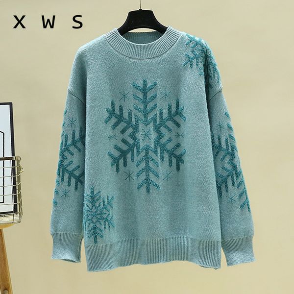 autumn winter snowflake christmas sweater female 2020 loose casual long sleeve o neck jersey mujer thick kint oversize sweater, White;black
autumn winter snowflake christmas sweater female 2020 loose casual long sleeve o neck jersey mujer thick kint oversize sweater, White;black