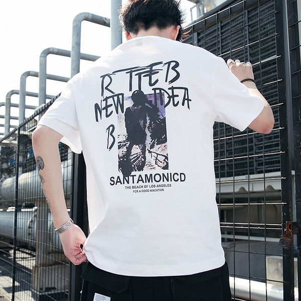 men's t-shirts 100% cotton fashion t-shirt hip hop short sleeve tee breathable streetwear male loose fit shirts men clothing, White;black
men's t-shirts 100% cotton fashion t-shirt hip hop short sleeve tee breathable streetwear male loose fit shirts men clothing, White;black