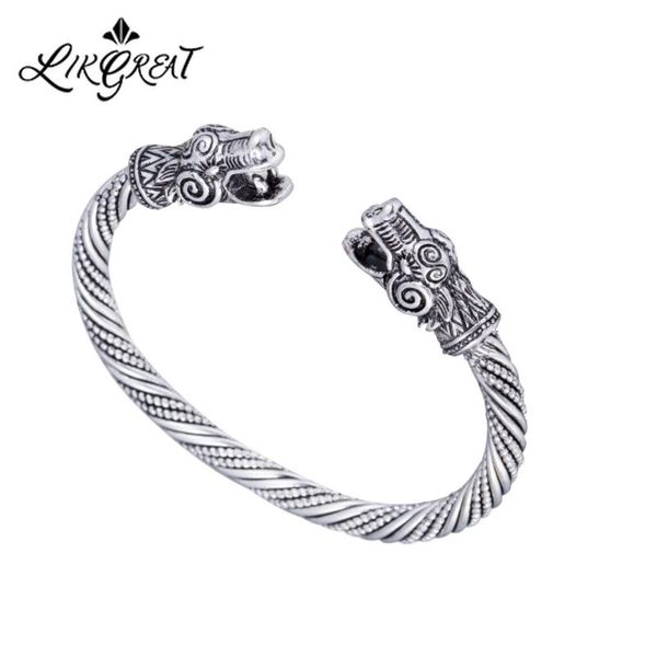 likgreat vintage viking bangle animal head men wristband bangle silver color fashion jewelry gifts, Black
likgreat vintage viking bangle animal head men wristband bangle silver color fashion jewelry gifts, Black