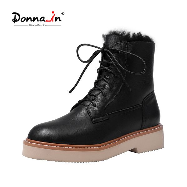 donna-in platform women winter snow boots 2020 warm shearling fur ladies shoes with heels genuine leather zip rubber ankle boots, Black
donna-in platform women winter snow boots 2020 warm shearling fur ladies shoes with heels genuine leather zip rubber ankle boots, Black