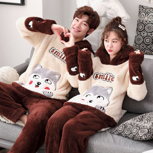 men's sleepwear coral couple pyjamas men and women autumn/winter long sleeve less plush home suit thickened, Black;brown
men's sleepwear coral couple pyjamas men and women autumn/winter long sleeve less plush home suit thickened, Black;brown