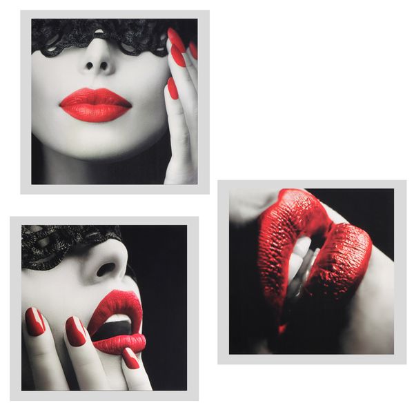 3pcs modern art oil painting canvas picture red lips wall home decor 40x40cm no frame
3pcs modern art oil painting canvas picture red lips wall home decor 40x40cm no frame