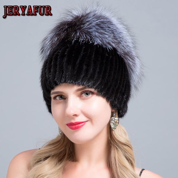 jeryafur women's winter fur hat natural fur knitted mink pompom hats with balls stylish warm fashion girls beanies, Blue;gray
jeryafur women's winter fur hat natural fur knitted mink pompom hats with balls stylish warm fashion girls beanies, Blue;gray