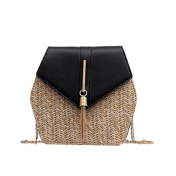 fashion women retro weave leather tassel chain bag straw main material appliques decoration crossbody bag shoulder bags june 19
fashion women retro weave leather tassel chain bag straw main material appliques decoration crossbody bag shoulder bags june 19