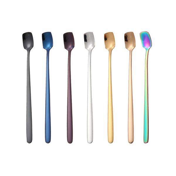 spoons 4pc stainless steel long handled coffee spoon small set square colorful soup stirring scoop kitchen accessories
spoons 4pc stainless steel long handled coffee spoon small set square colorful soup stirring scoop kitchen accessories