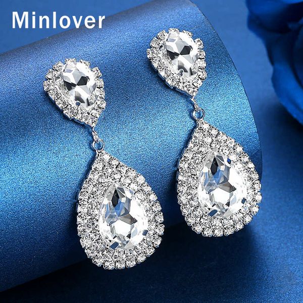 dangle & chandelier minlover siver color bride drop earrings for women teardrop rhinestone large 2021 fashion wedding jewelry meh003, Silver
dangle & chandelier minlover siver color bride drop earrings for women teardrop rhinestone large 2021 fashion wedding jewelry meh003, Silver