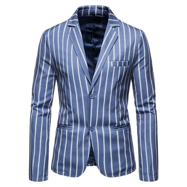 men's spring black and white stripes slim trend handsome suit jacket / 2020 new youth vertical stripes blazer, White;black
men's spring black and white stripes slim trend handsome suit jacket / 2020 new youth vertical stripes blazer, White;black