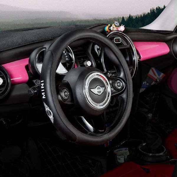 38cm pu leather steering wheel cover car interior accessories for mini cooper jcw one clubman countryman car decoration styling
38cm pu leather steering wheel cover car interior accessories for mini cooper jcw one clubman countryman car decoration styling