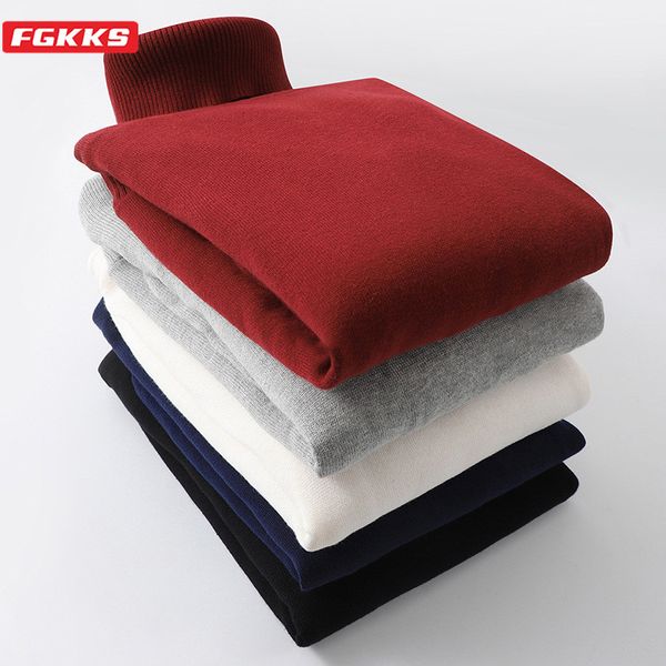 fgkks autumn new men turtleneck sweaters fashion brand men's trendy simple wild sweater solid color casual sweater male, White;black
fgkks autumn new men turtleneck sweaters fashion brand men's trendy simple wild sweater solid color casual sweater male, White;black