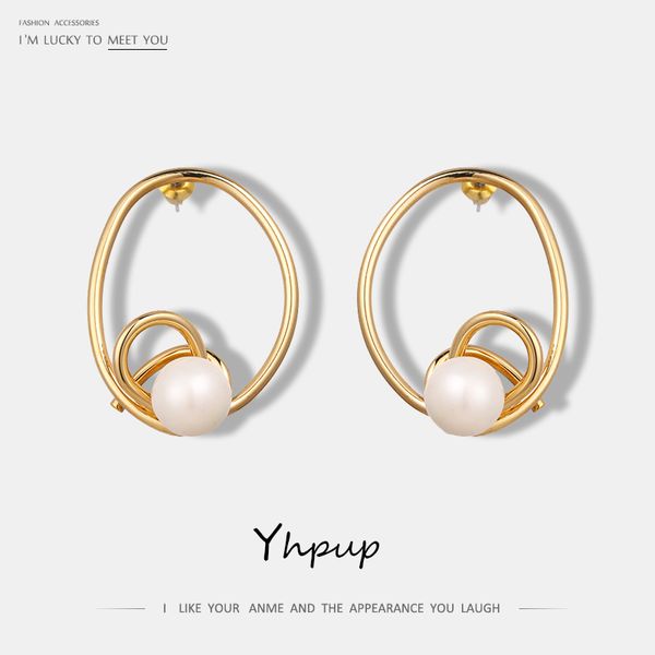 stud yhpup fashion imitation pearls elegant geometric earrings gold simple copper pendientes for women party gift 2021, Golden;silver
stud yhpup fashion imitation pearls elegant geometric earrings gold simple copper pendientes for women party gift 2021, Golden;silver