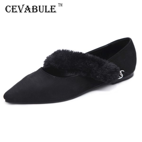 cevabule 2020 spring new women's shoes fashion pointed flat flat women's single shoes plush decoration casual cgb, Black
cevabule 2020 spring new women's shoes fashion pointed flat flat women's single shoes plush decoration casual cgb, Black
