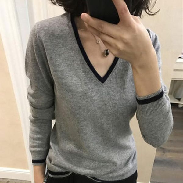 cashmere sweater women autumn winter pullover knitted bottoming shirt sweaters female wild oversize clothes, White;black
cashmere sweater women autumn winter pullover knitted bottoming shirt sweaters female wild oversize clothes, White;black
