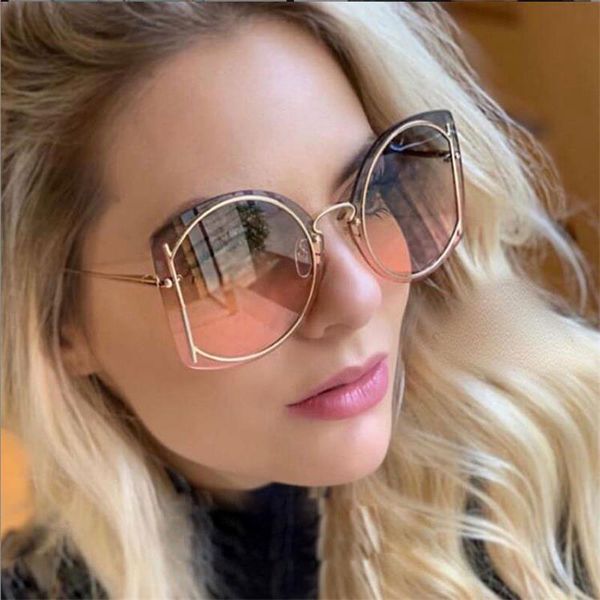 sunglasses fake designer women 2021 fashion rimless eyewear clear personality big glasses mens shades oculos, White;black
sunglasses fake designer women 2021 fashion rimless eyewear clear personality big glasses mens shades oculos, White;black