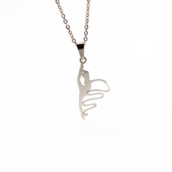elfin trendy style stainless steel ribbon dance necklace dancer jewellery ribbon dance pendant necklace sport jewellery, Silver
elfin trendy style stainless steel ribbon dance necklace dancer jewellery ribbon dance pendant necklace sport jewellery, Silver
