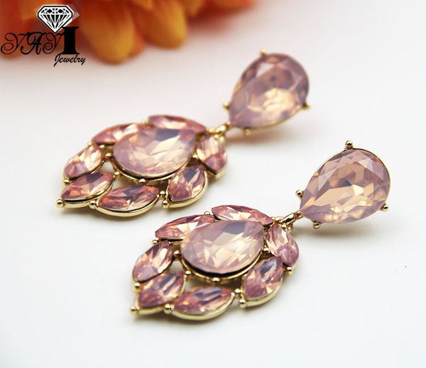 yayi jewelry fashion pink glass rhinestone dangle crystal earring women's fashion ancient gold color gem earrings gift, Silver
yayi jewelry fashion pink glass rhinestone dangle crystal earring women's fashion ancient gold color gem earrings gift, Silver