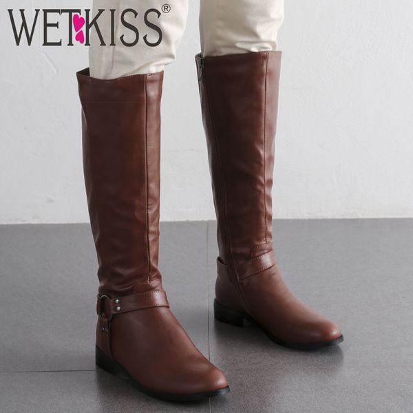 wetkiss motorcycle boots женщины низкие каблуки толстая загрузочный женский knee high zip обувь женская rivet пряжка обувь женщины зима 2020, Black
wetkiss motorcycle boots женщины низкие каблуки толстая загрузочный женский knee high zip обувь женская rivet пряжка обувь женщины зима 2020, Black