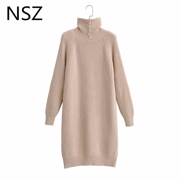 nsz women ribbed turtleneck long knitted sweater long sleeve loose dress knitwear fall fashion knit pullovers jumer pull femme, White;black
nsz women ribbed turtleneck long knitted sweater long sleeve loose dress knitwear fall fashion knit pullovers jumer pull femme, White;black