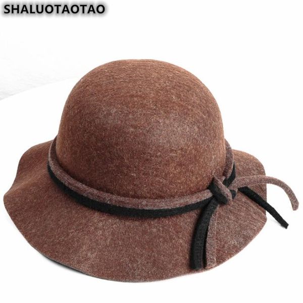 stingy brim hats shaluotaotao autumn winter women's hat trend bow brands fedoras fashion panama ladies sombrero leisure party cap gorra, Blue;gray 
stingy brim hats shaluotaotao autumn winter women's hat trend bow brands fedoras fashion panama ladies sombrero leisure party cap gorra, Blue;gray