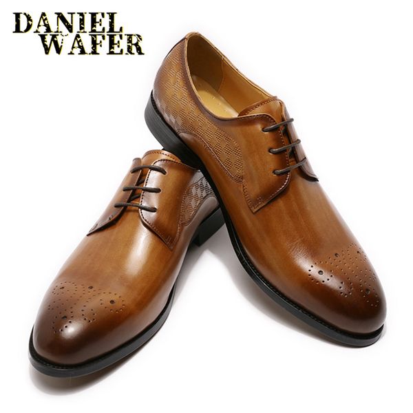 fashion italian men derby brogue shoes brown lace up mens casual dress shoes wedding office business formal leather men, Black 
fashion italian men derby brogue shoes brown lace up mens casual dress shoes wedding office business formal leather men, Black