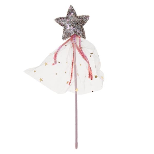 cute star princess fairy wand with sequins mesh decoration girls fancy dress up accessories, Silver
cute star princess fairy wand with sequins mesh decoration girls fancy dress up accessories, Silver