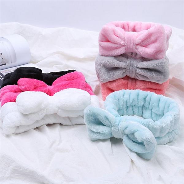 flannel cosmetic headbands soft bowknot elastic hair band for washing face shower spa makeup tools
flannel cosmetic headbands soft bowknot elastic hair band for washing face shower spa makeup tools