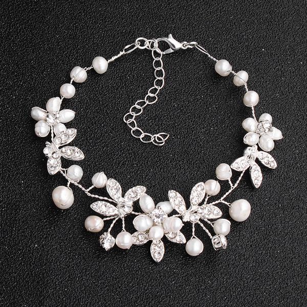 charm bracelets slbridal handmade wired trendy freshwater pearls crystal rhinestones fashion women girls bracelet wedding bangle, Golden;silver
charm bracelets slbridal handmade wired trendy freshwater pearls crystal rhinestones fashion women girls bracelet wedding bangle, Golden;silver