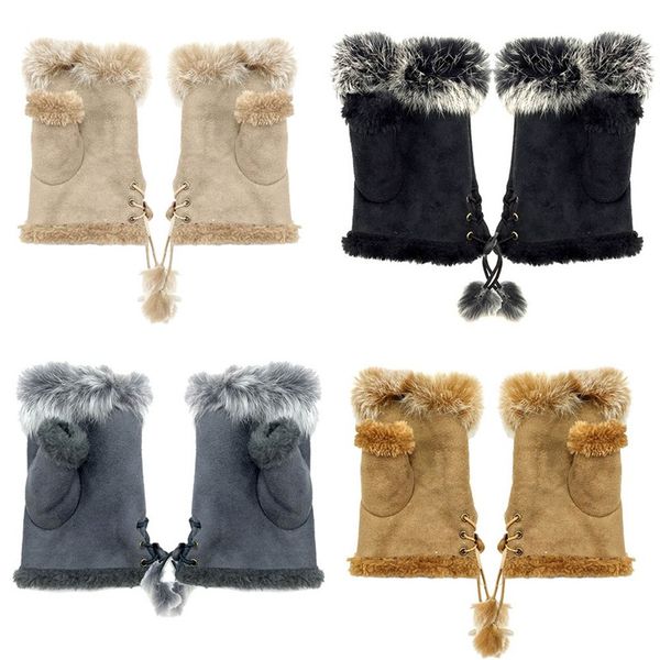 women winter screen glove faux fur fingerless gloves hand wrist warmer fingerless rope gloves lady suede warm half finger glves, Blue;gray
women winter screen glove faux fur fingerless gloves hand wrist warmer fingerless rope gloves lady suede warm half finger glves, Blue;gray