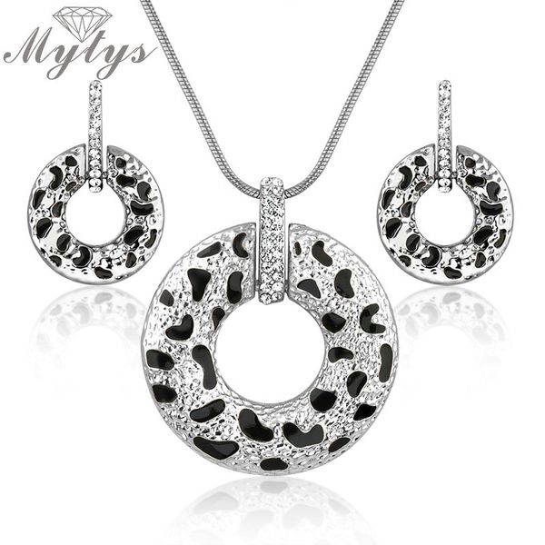 mytys fashion jewelry sets leopard spot necklace and earrings sets gp cn148 cn149, Silver