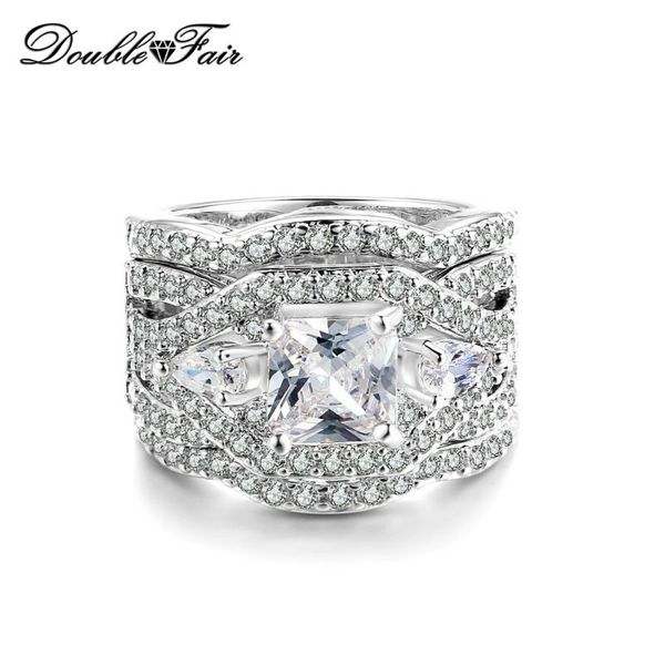 cluster rings double fair brand cubic zirconia three rounds sets engagement cz stone ring set fashion jewelry for women sale dfr643, Golden;silver
cluster rings double fair brand cubic zirconia three rounds sets engagement cz stone ring set fashion jewelry for women sale dfr643, Golden;silver