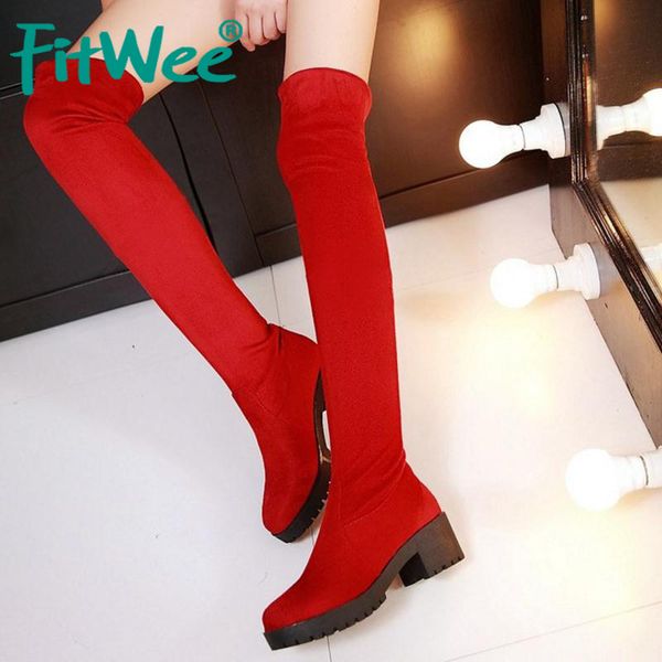 fitwee 4 colors woman high heel boots fur warm woman's shoes thigh high boots fashion simple long woman size 34-42, Black
fitwee 4 colors woman high heel boots fur warm woman's shoes thigh high boots fashion simple long woman size 34-42, Black