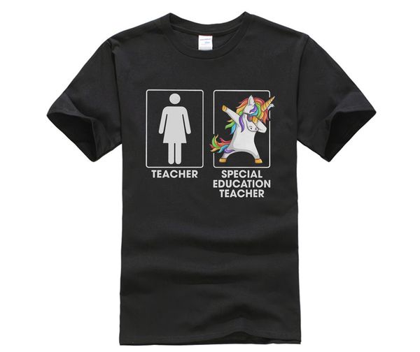 summer fashion street short sleeve t-shirt teacher special education teacher printed crew neck short sleeve casual t-shirt