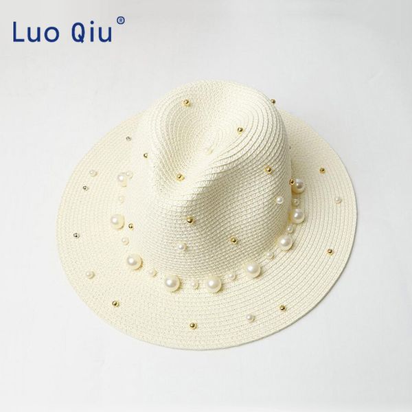 wide brim hats 2021 spring summer for women flower beads brimmed jazz panama hat sun visor beach pearl rivet straw, Blue;gray
wide brim hats 2021 spring summer for women flower beads brimmed jazz panama hat sun visor beach pearl rivet straw, Blue;gray
