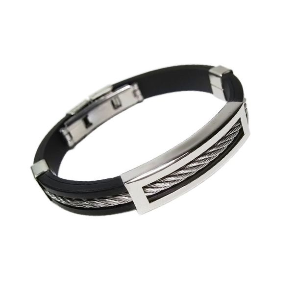 charm bracelets men bracelet stainless steel wire silicone cool man casual trend male jewelry accessories, Golden;silver
charm bracelets men bracelet stainless steel wire silicone cool man casual trend male jewelry accessories, Golden;silver