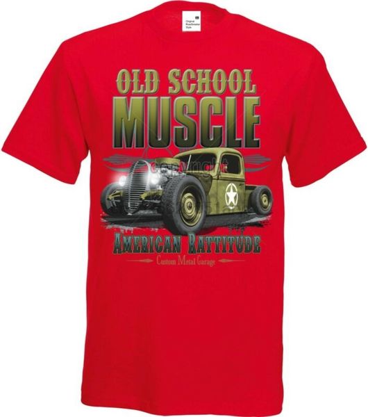 t shirt im rotton mit einem rod-us car-50 stylemotiv modell old school 
t shirt im rotton mit einem rod-us car-50 stylemotiv modell old school