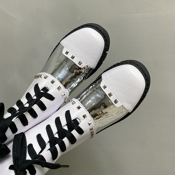 2020 new winter brand ankle boots for women's shoes genuine leather rivet punk individual design motorcycle boots mujer, Black
2020 new winter brand ankle boots for women's shoes genuine leather rivet punk individual design motorcycle boots mujer, Black