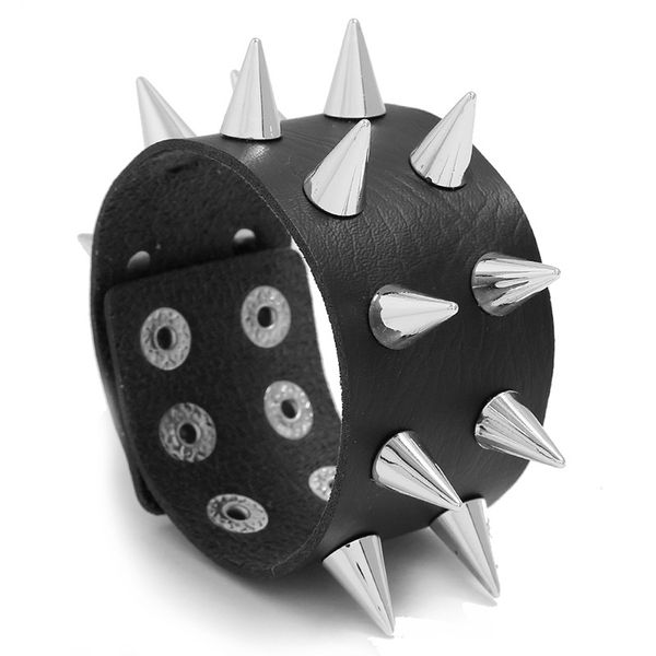 men's pu bracelet punk non-mainstream two rows of tapered rivet wide bracelet fashion jewelry accessories, Golden;silver
men's pu bracelet punk non-mainstream two rows of tapered rivet wide bracelet fashion jewelry accessories, Golden;silver