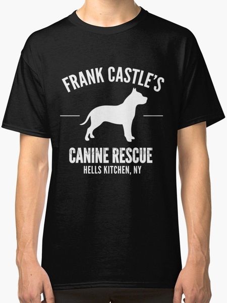 new summer fashion new frank castle - dog rescue men& black t shirt tee shirt