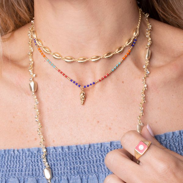 chains 2021 summer beach jewelry gold color sea shell 32+8cm charm choker necklace for women female delicate chain fashion party gift, Silver
chains 2021 summer beach jewelry gold color sea shell 32+8cm charm choker necklace for women female delicate chain fashion party gift, Silver