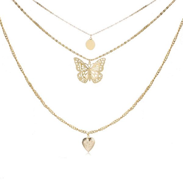 fashion beautiful butterfly 3 layers pendant necklace layered heart butterfly round pendant necklaces 2020 trendy jewelry party, Silver
fashion beautiful butterfly 3 layers pendant necklace layered heart butterfly round pendant necklaces 2020 trendy jewelry party, Silver