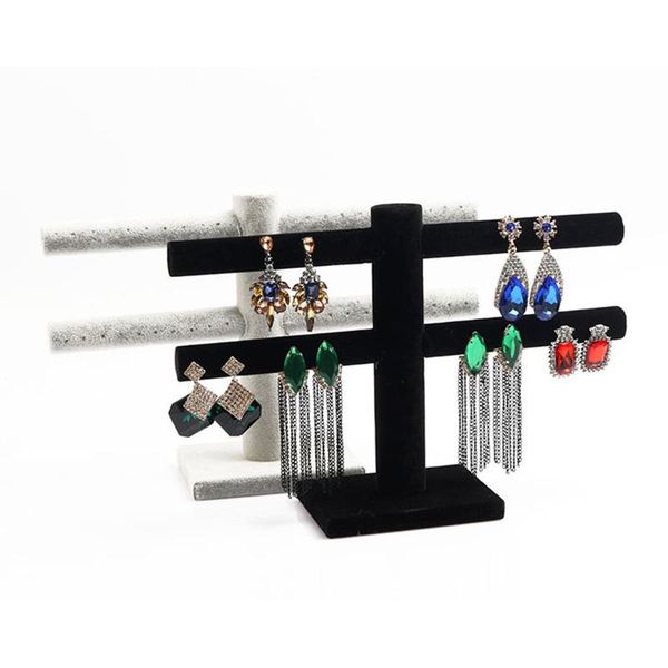 velvet t bar 2 tiers stud earrings jewellery display rack stand holder organizer, Pink;blue
velvet t bar 2 tiers stud earrings jewellery display rack stand holder organizer, Pink;blue
