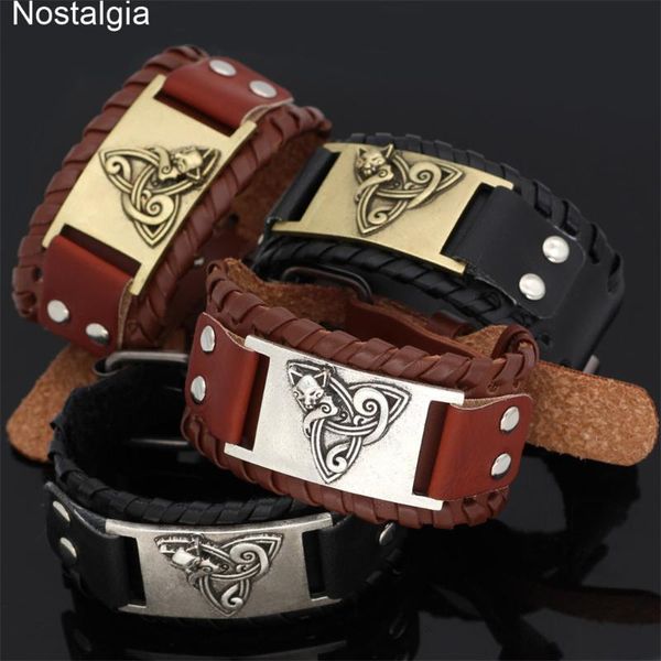 nostalgia knot irish amulet vikings accessories animal viking jewelry nordic bracelet leather talisman, Black
nostalgia knot irish amulet vikings accessories animal viking jewelry nordic bracelet leather talisman, Black