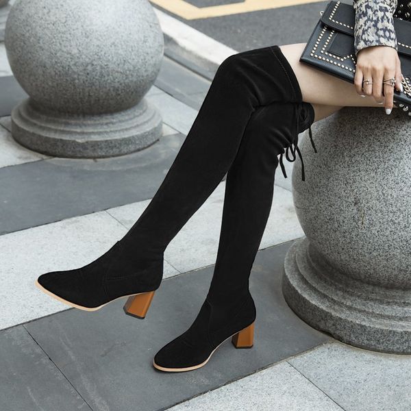 faux suede autumn over the knee boots women elastic pointed toe high heels shoes woman black thigh high socks boots
faux suede autumn over the knee boots women elastic pointed toe high heels shoes woman black thigh high socks boots