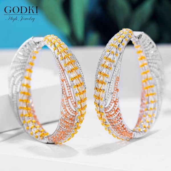 hoop & huggie godki luxury leaves earrings for women three tone color copper pave setting jewelry, Golden;silver
hoop & huggie godki luxury leaves earrings for women three tone color copper pave setting jewelry, Golden;silver
