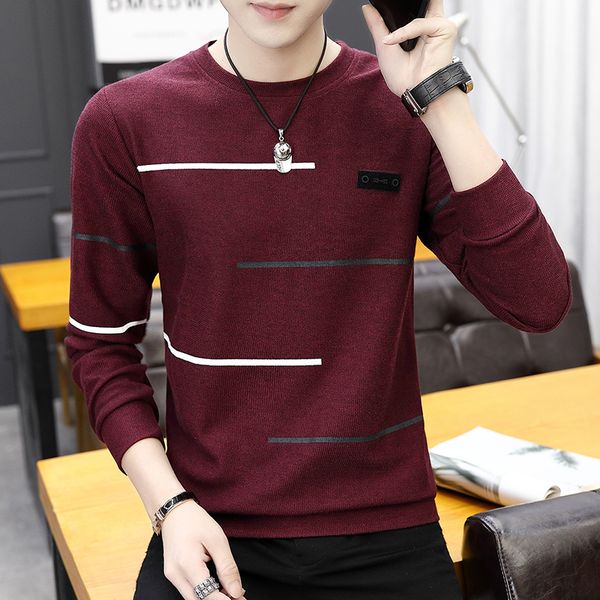 men's sweaters casual sweater o-neck striped slim 2021 fall pullover men -3xl, White;black
men's sweaters casual sweater o-neck striped slim 2021 fall pullover men -3xl, White;black