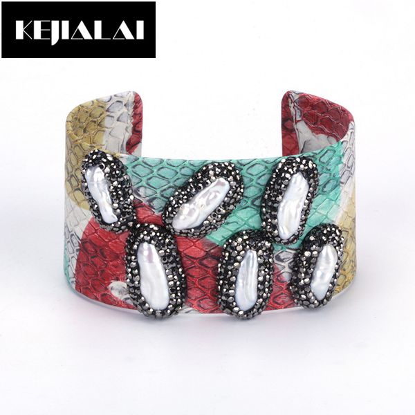bangle kejialai boho ethnic pattern leather bracelet women men jewelry snakeskin adjustable size pave with pearl rhinestone gift, Black
bangle kejialai boho ethnic pattern leather bracelet women men jewelry snakeskin adjustable size pave with pearl rhinestone gift, Black