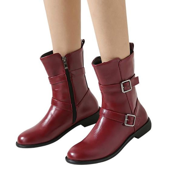 boots mid calf women 2121 winter pure color pu round toe zipper boot vintage and shoes, Black
boots mid calf women 2121 winter pure color pu round toe zipper boot vintage and shoes, Black