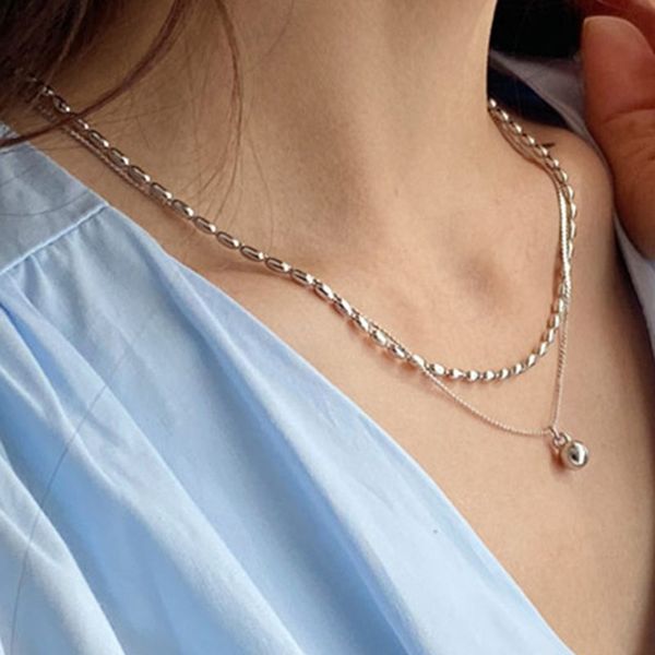 layered ball chain gold bean pendant necklace for women stainless steel minimalist dainty fashion necklace 2020, Silver
layered ball chain gold bean pendant necklace for women stainless steel minimalist dainty fashion necklace 2020, Silver