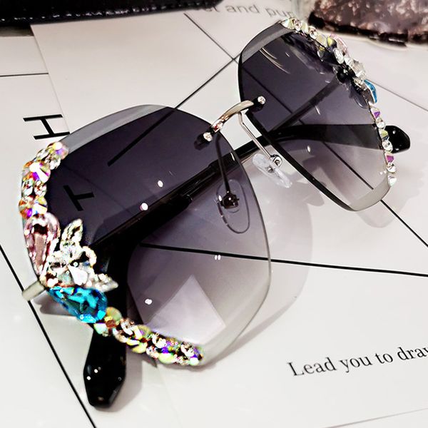 brand sun female lens hgouq vintage luxury eyeglasses rhinestone for rimless sunglasses 2020 shades women gradient glasses design kkoul, White;black
brand sun female lens hgouq vintage luxury eyeglasses rhinestone for rimless sunglasses 2020 shades women gradient glasses design kkoul, White;black