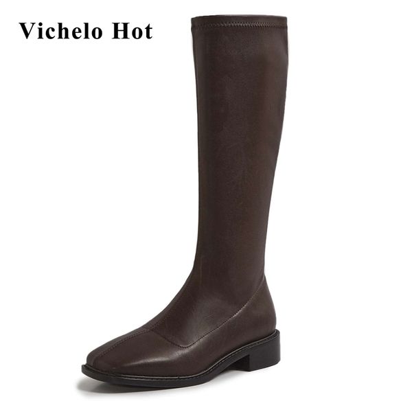 vichelo new limited customization large size square toe med heel comfortable gentlewomen leisure winter knee-high boots l18, Black
vichelo new limited customization large size square toe med heel comfortable gentlewomen leisure winter knee-high boots l18, Black